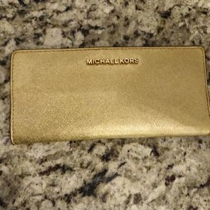 Gold Michael Kors wallet